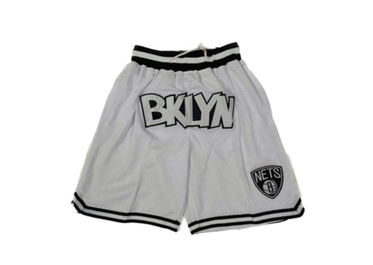 Retro Brooklyn Nets Shorts (White)