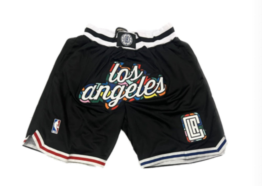 Retro Los Angles Clippers Shorts(Black)