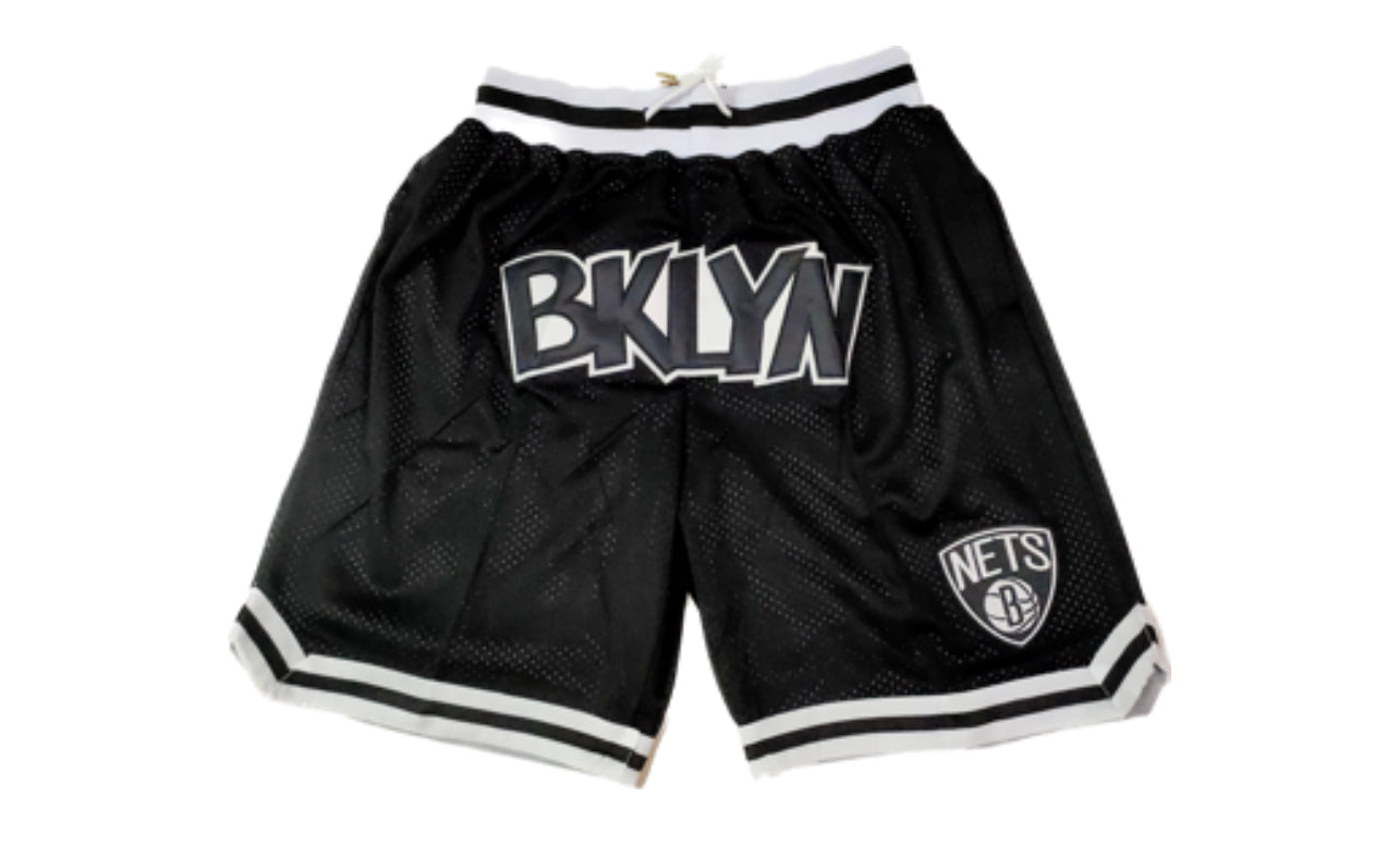 Retro Brooklyn Nets Shorts (Black)