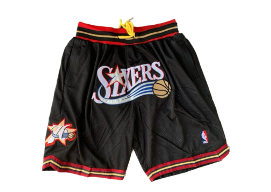 Retro Philadelphia 76ers Shorts(Black)