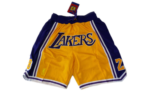 Retro Los Angles Lakers Shorts