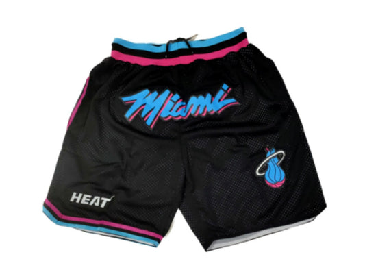 Retro Miami Heat Shorts(Black)