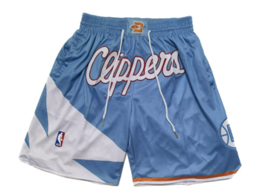 Retro Los Angles Clippers Shorts(Blue)